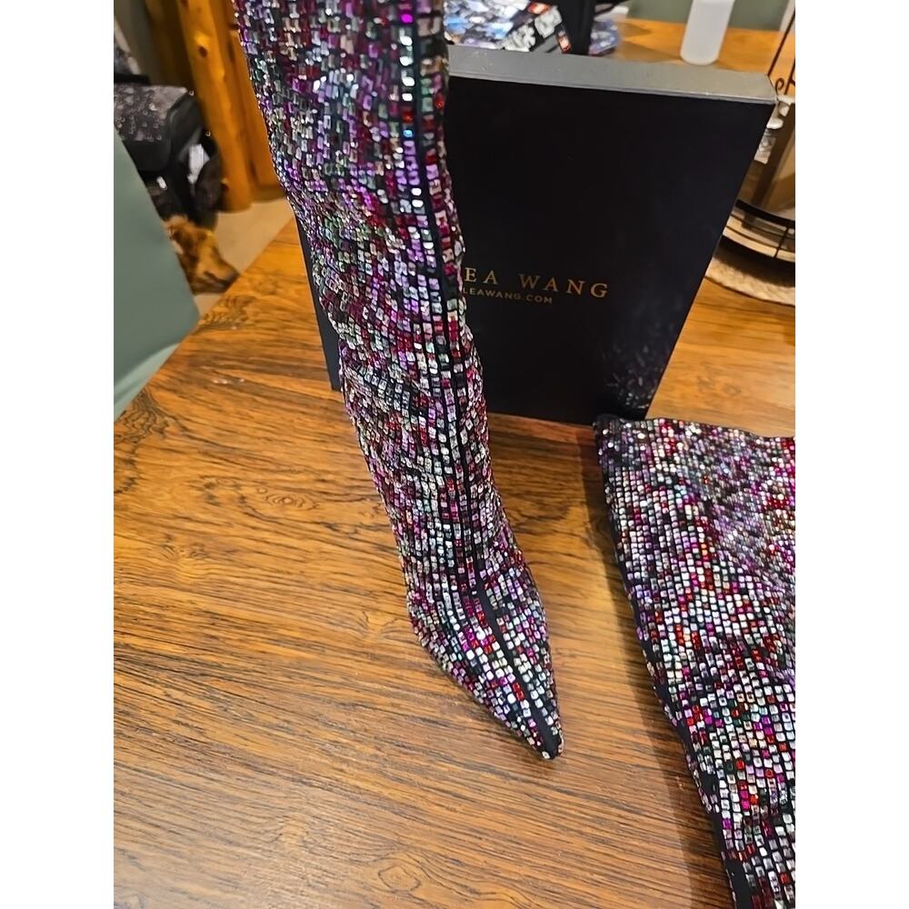 Azalea Wang Izzy-Multi Rhinestone Stiletto Heel Boot Women's Size 8 - Picture 3 of 16